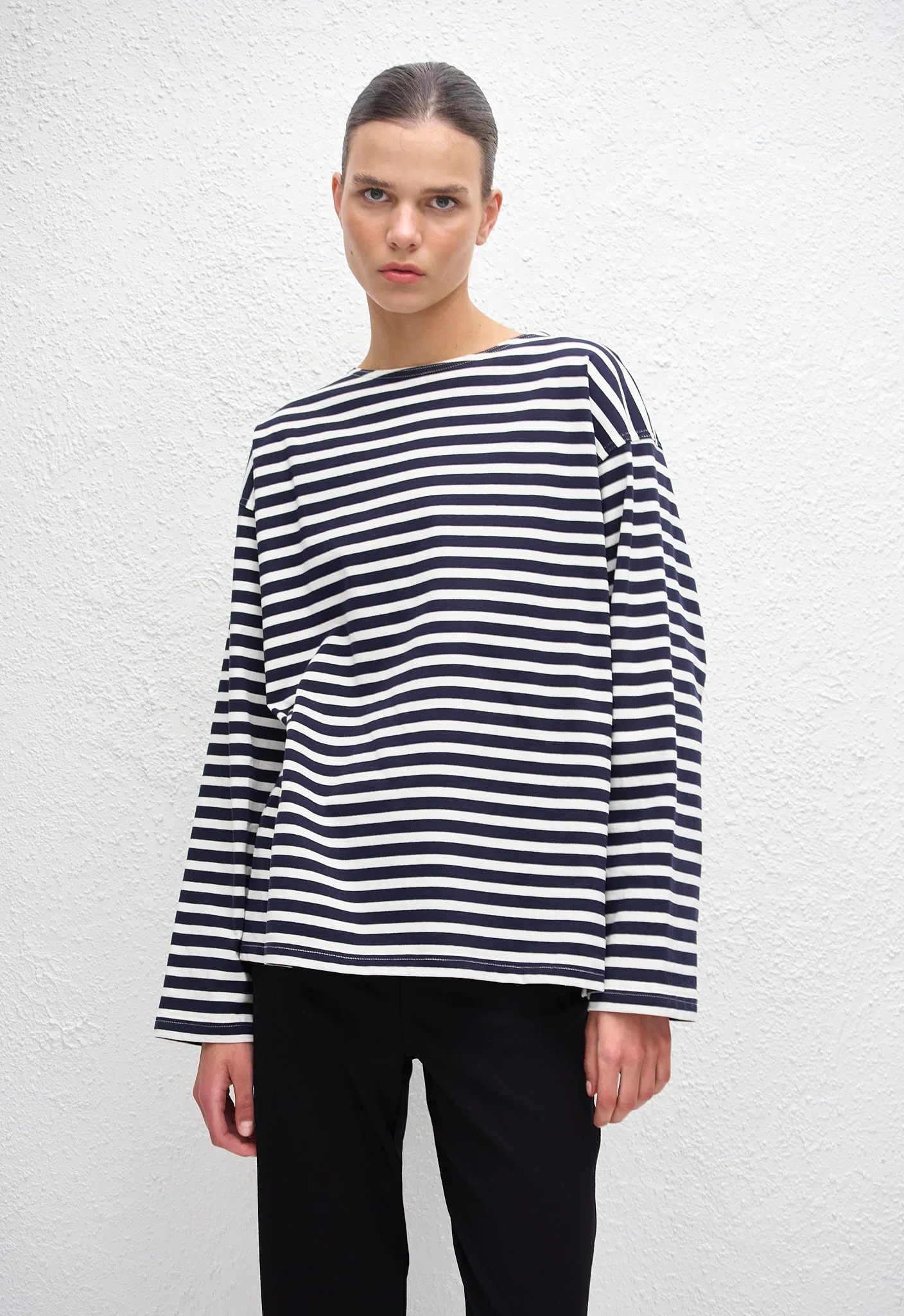 Breton Stripe Tee - French Navy - Image 3