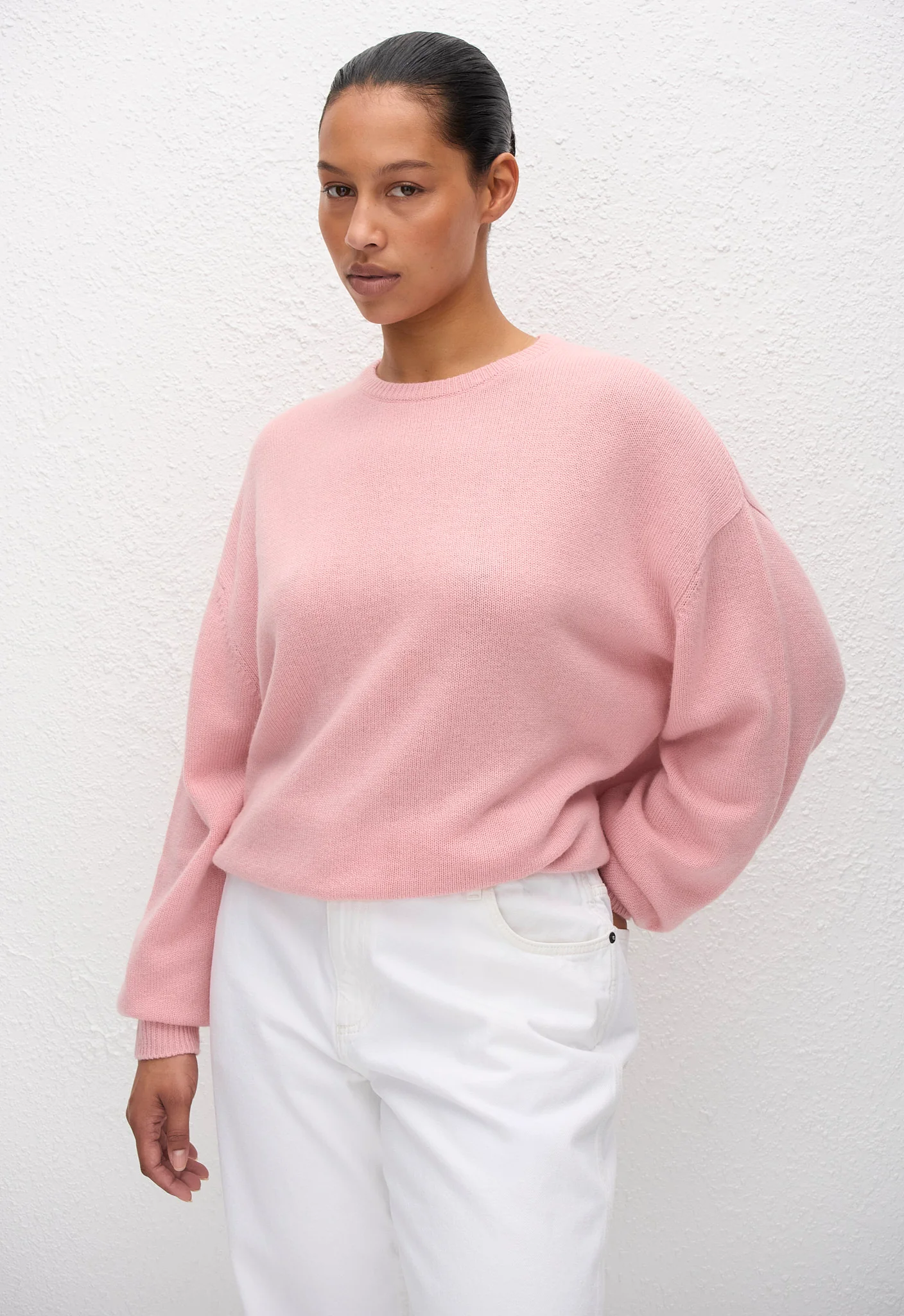 Cashmere Crew Sweater - Sorbet - Image 3