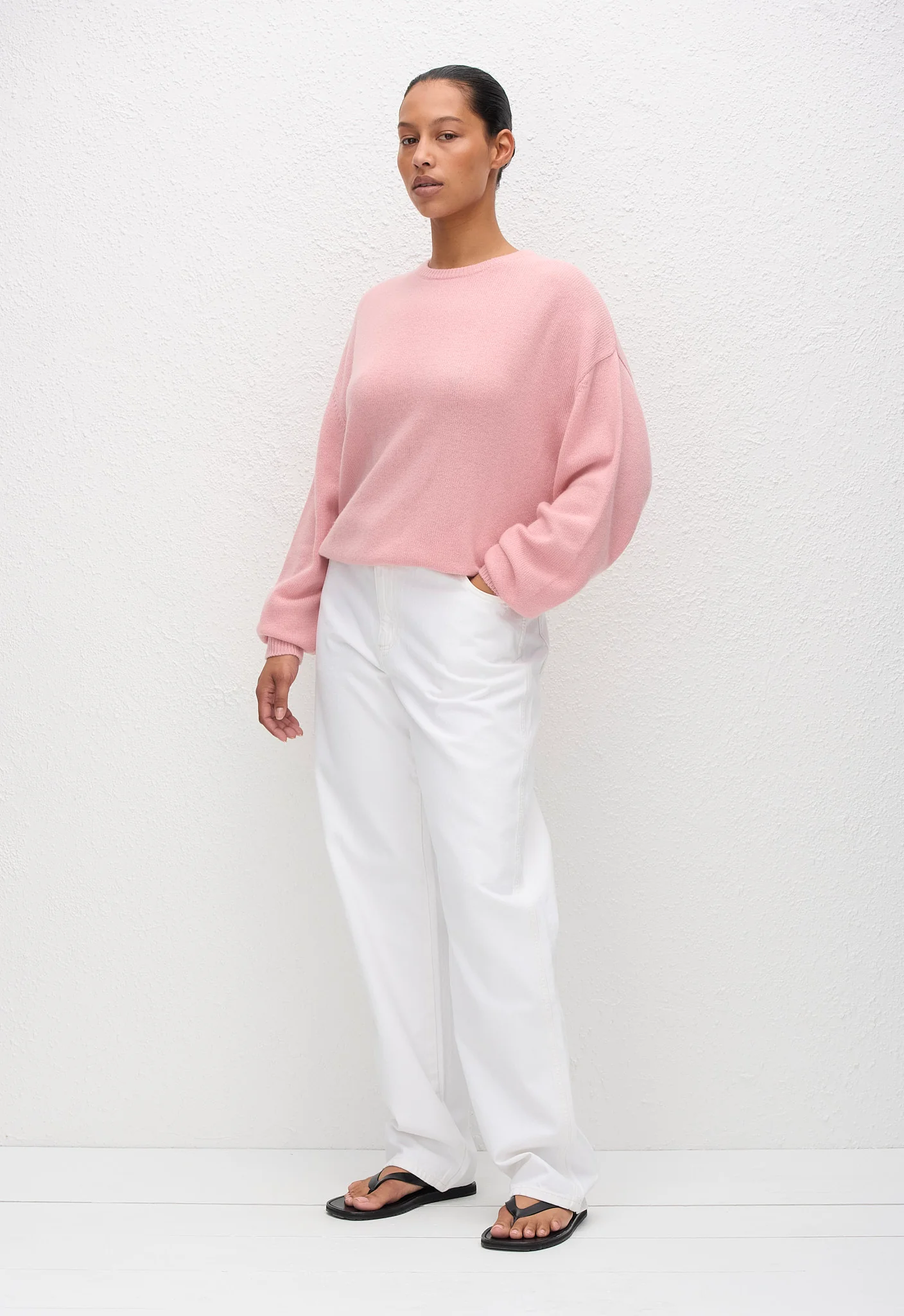 Cashmere Crew Sweater - Sorbet - Image 4