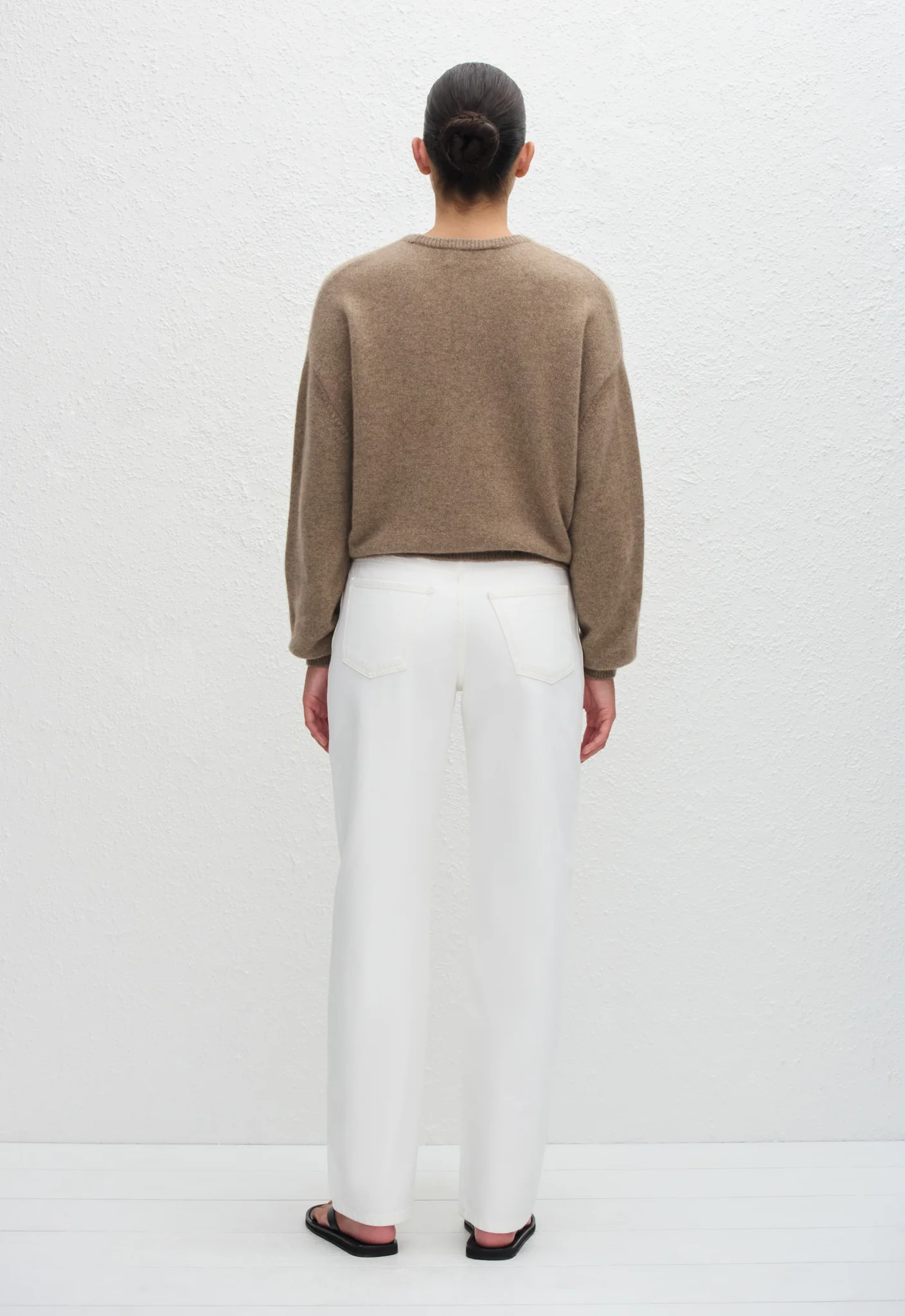 Cashmere Crew Sweater - Wheat - Image 4