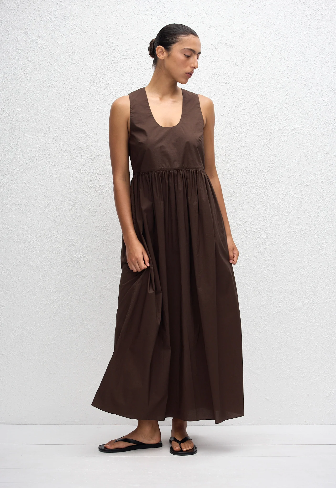 Deep U Sundress - Chocolate - Image 4