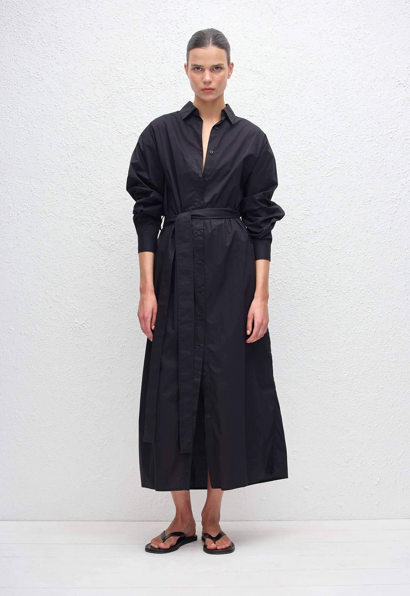 Everyday Shirt Dress - Black - Image 4