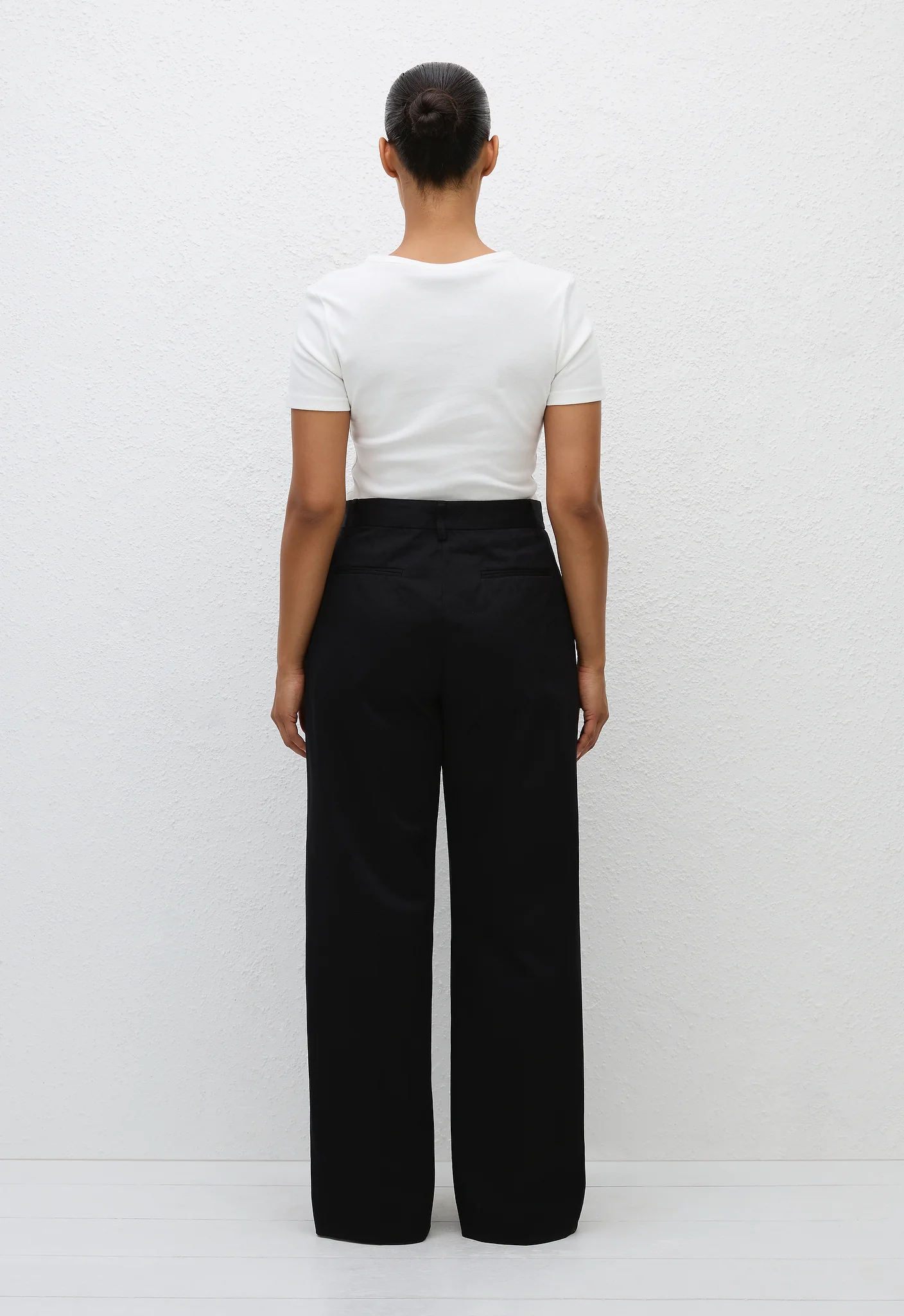 Straight Twill Trouser - Black - Image 4