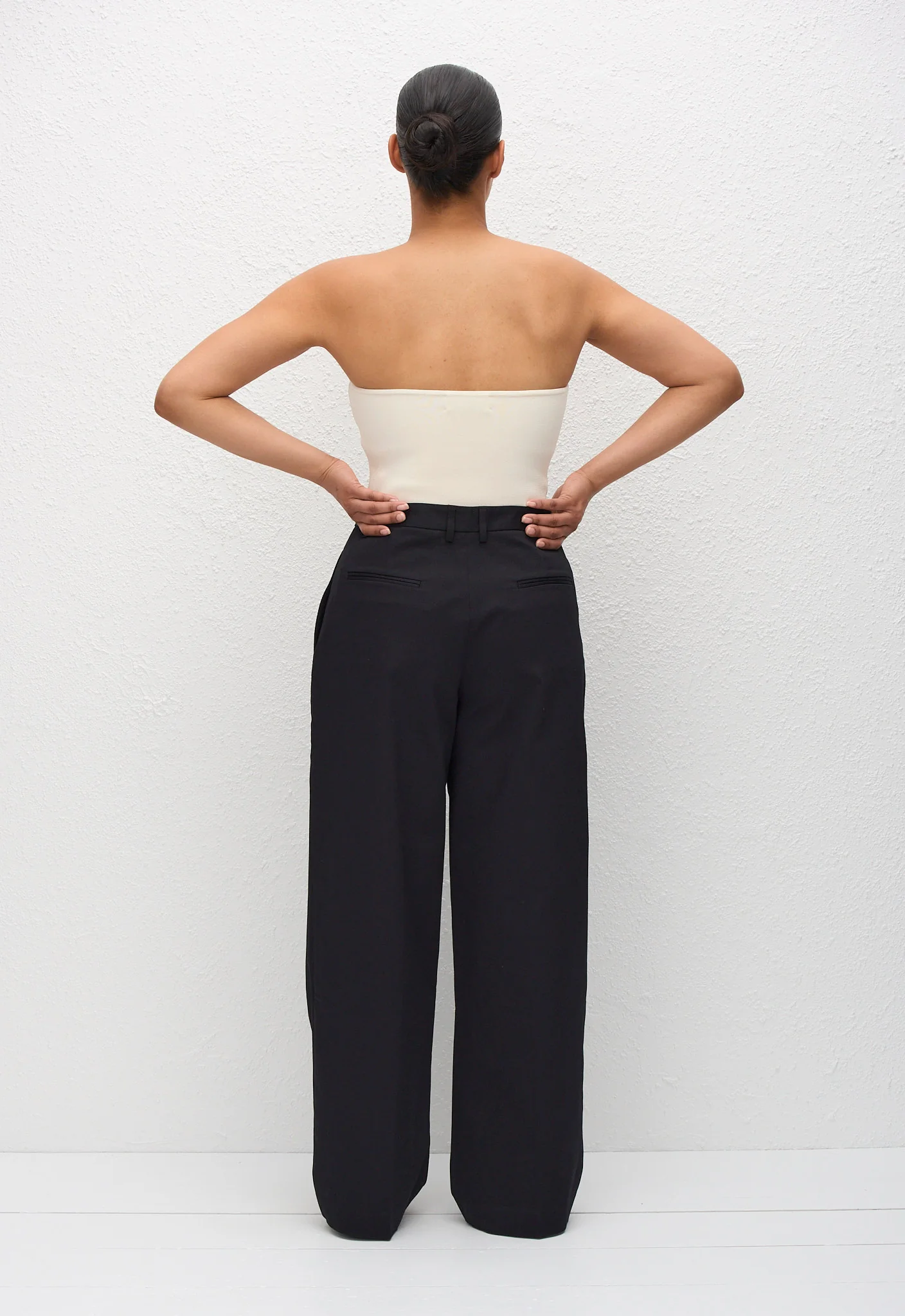 Strapless Knit Top - Ecru - Image 4