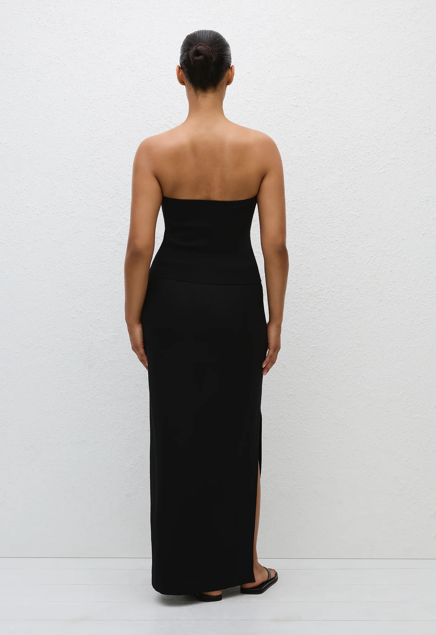 Strapless Knit Top - Black - Image 3