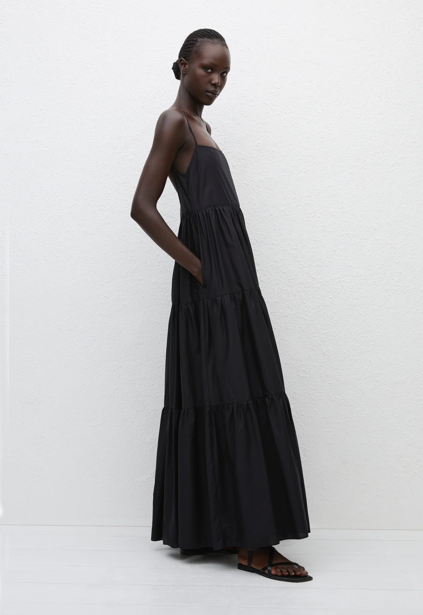 Tiered Low Back Sundress - Black - Image 3
