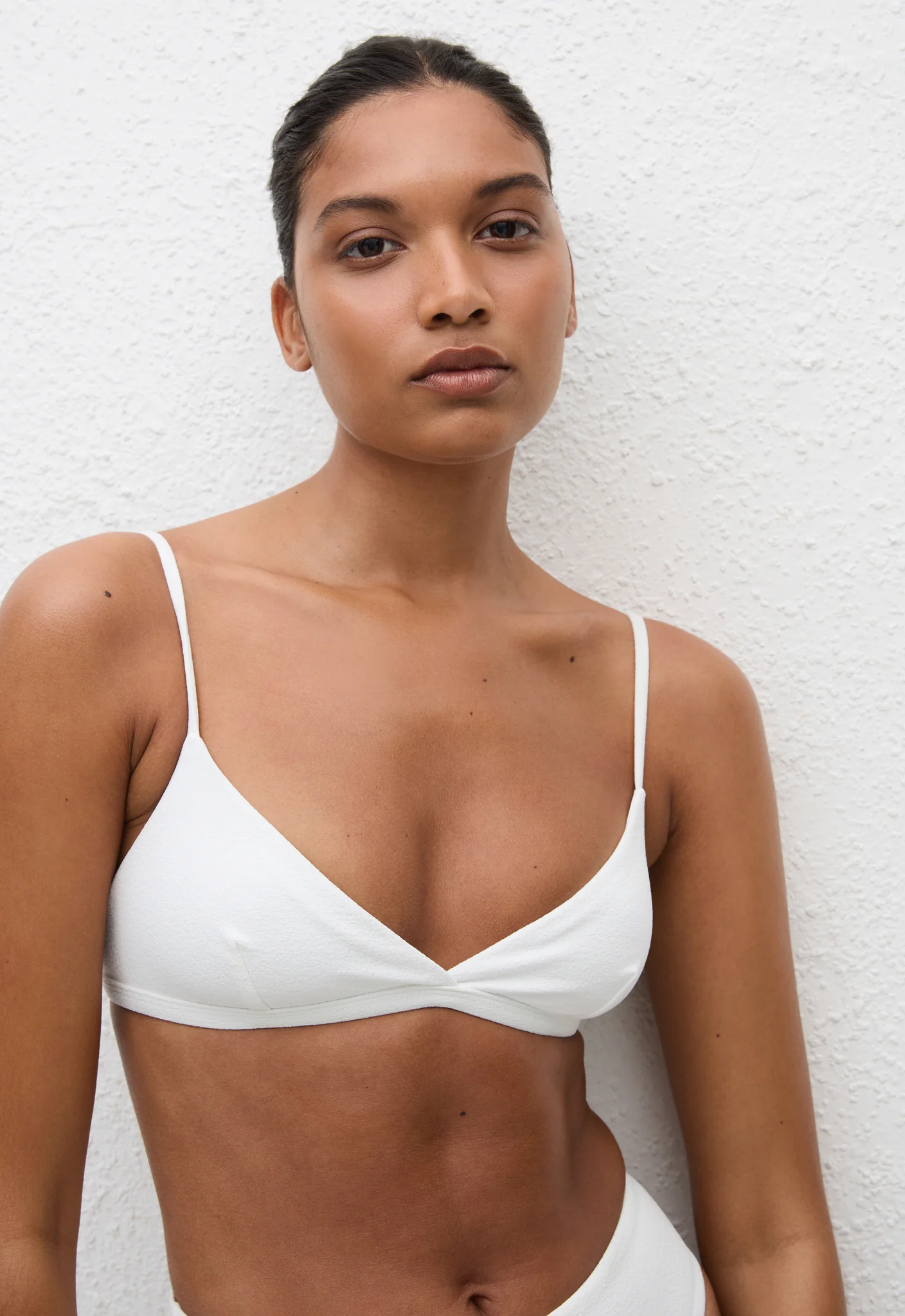 Tri Crop Top - Chalk Crinkle - Image 3