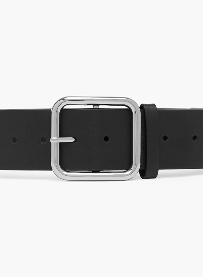 Wide Belt - Black Silver - Image 3