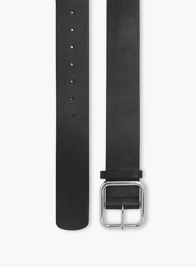Wide Belt - Black Silver - Image 4