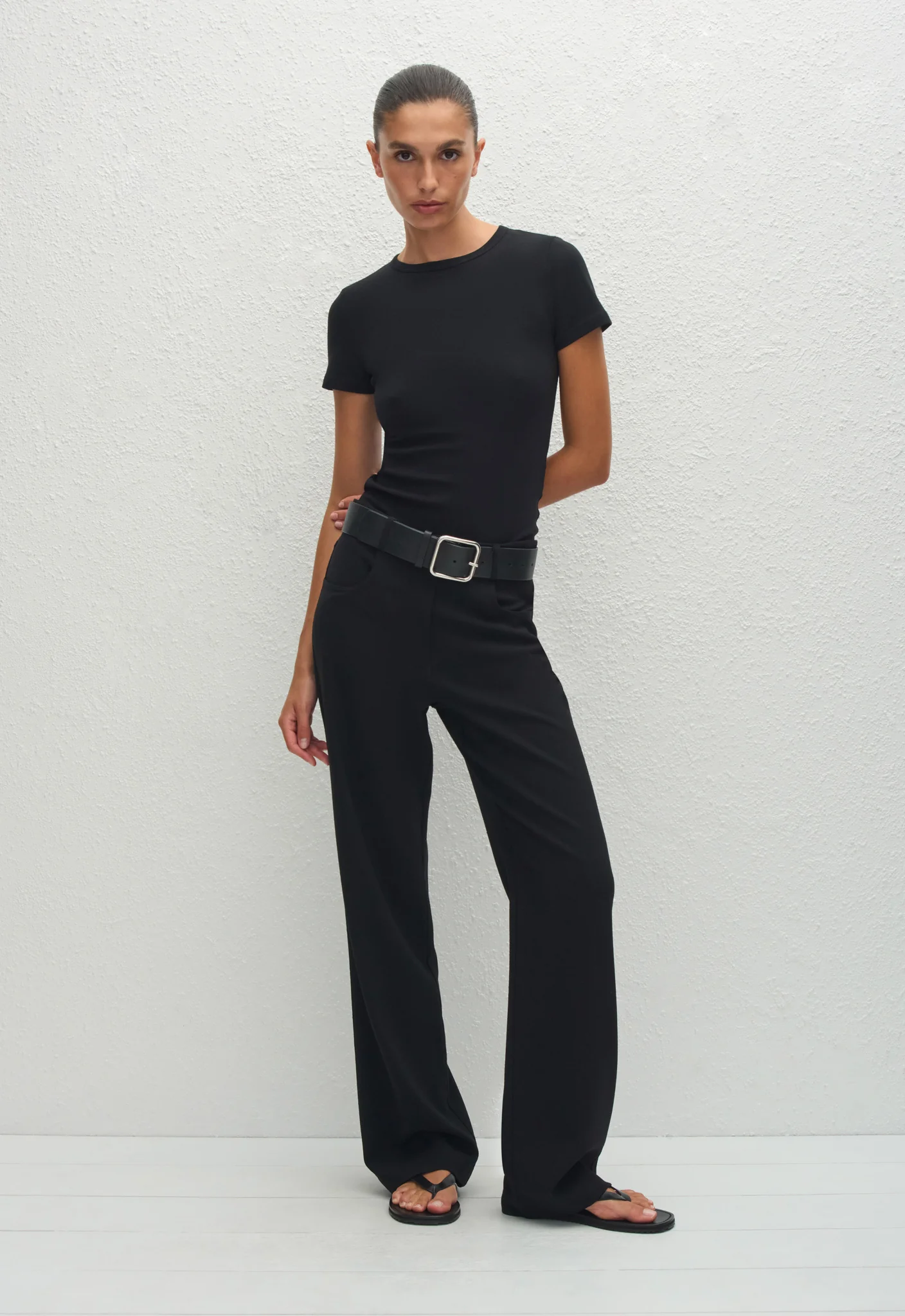 Wide Belt - Black Silver - Image 5