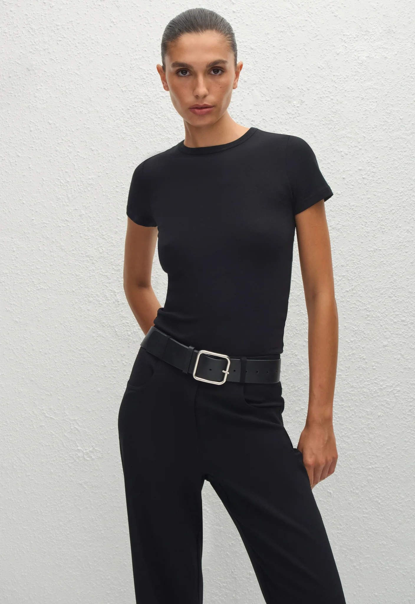 Wide Belt - Black Silver - Image 6